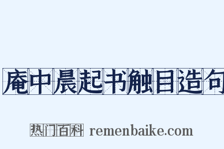 庵中晨起书触目造句是什么意思的图片